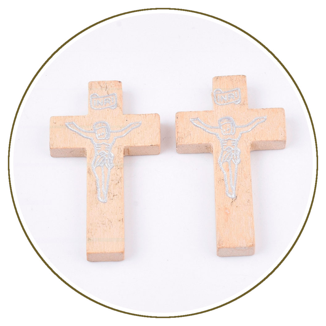 Croce per rosari fai da te economica con foro passante