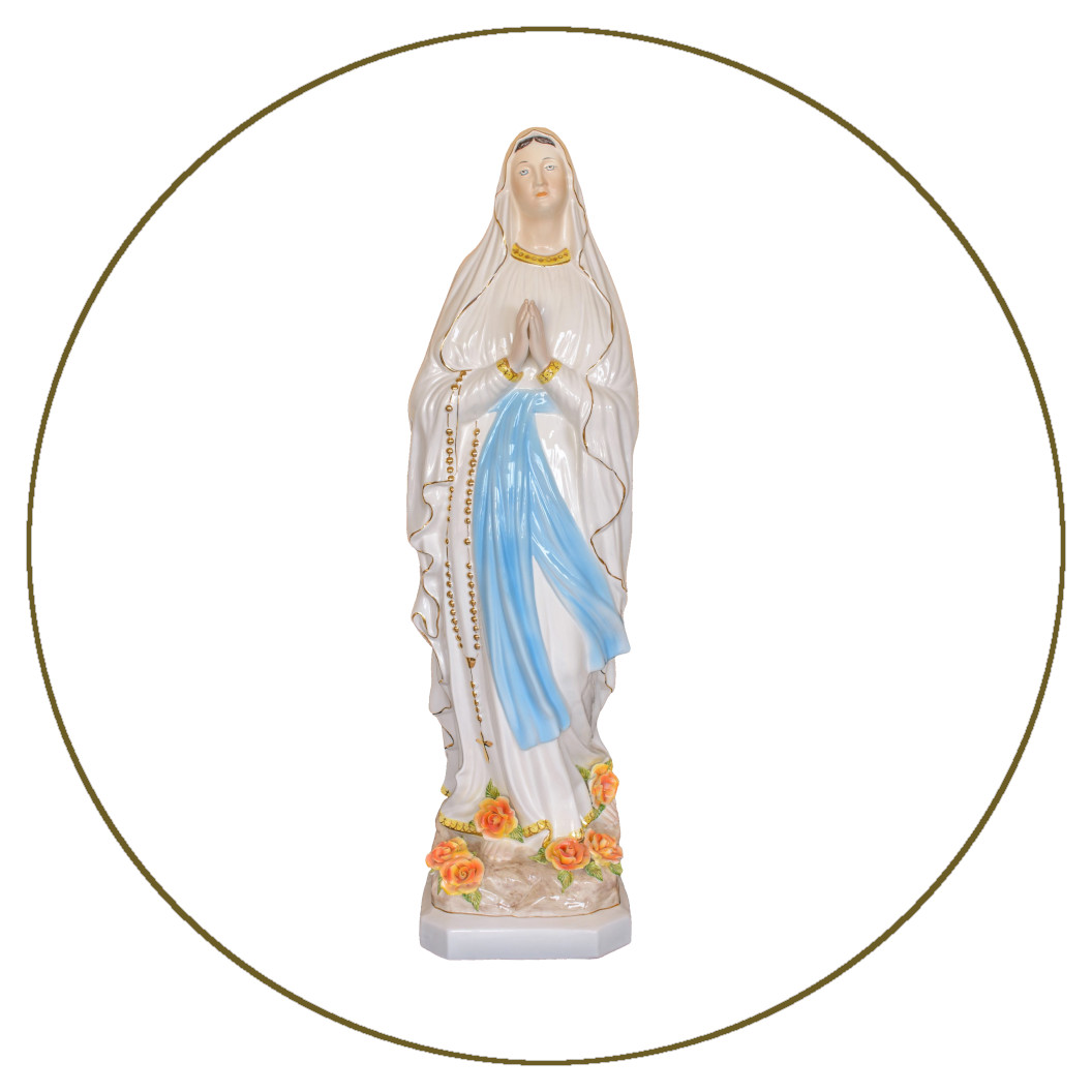 Statua Madonna Lourdes per esterno in ceramica cm 100