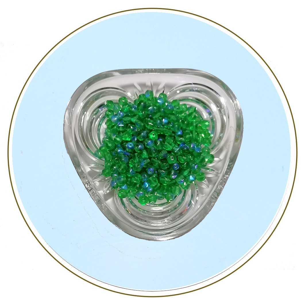 OFFERTA Grani  per rosari Ø 8 in 1/2 cristallo verde 