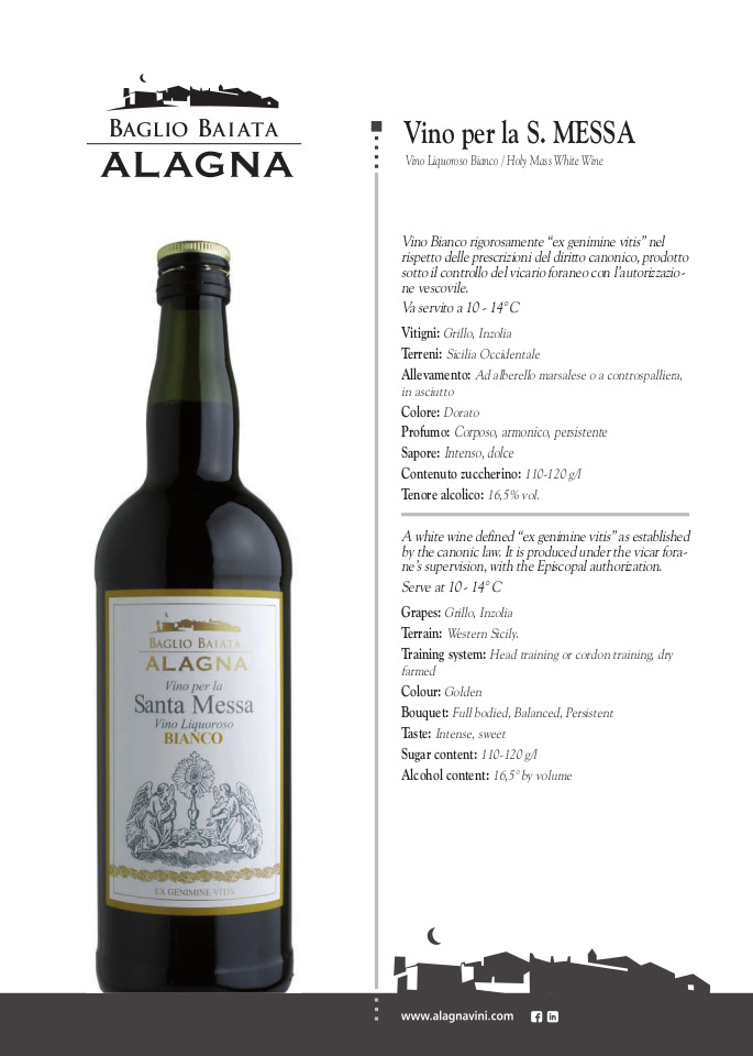 Vino bianco per Santa Messa dolce, confezione 12 bottiglie da 1 litro - immagine 7