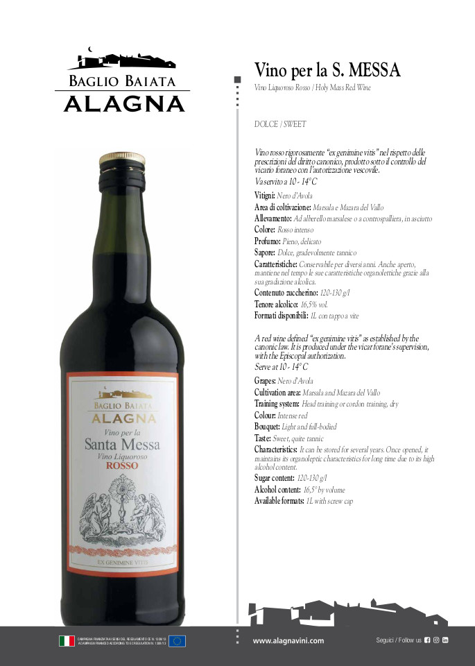 Vino rosso per Santa Messa dolce, 12 bottiglie da 1 L per uso sacramentale - immagine 7