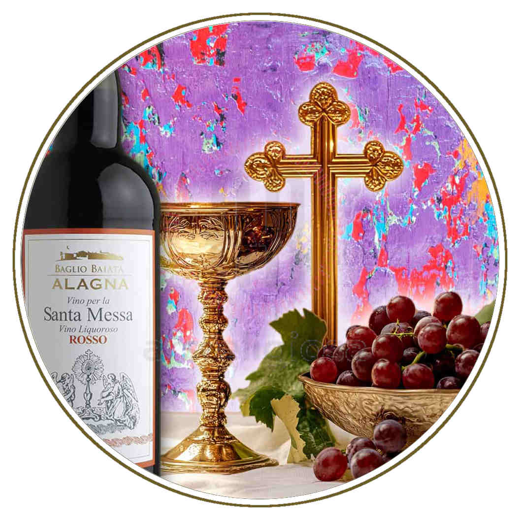 Vino rosso per Santa Messa dolce, 12 bottiglie da 1 L per uso sacramentale - immagine 3