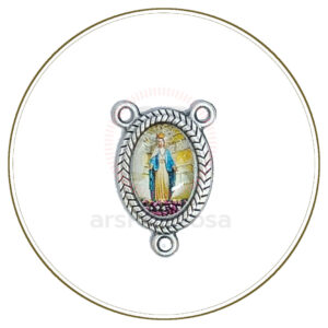 Crocera rosario argentata con Madonna Miracolosa Cittadella dell’Immacolata
