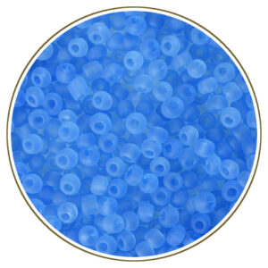 Perline di vetro satinato colore azzurro